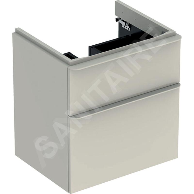 Geberit Smyle Square - Meuble pour lavabo, 584x470x617 mm, 2 tiroirs, sable gris 500.352.JL.1 Geberit Smyle Square - Meuble pour lavabo, 584x470x617 mm, 2 tiroirs, sable gris 500.352.JL.1