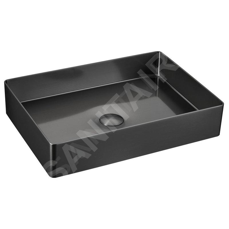 Sapho Aurum - Vasque à poser, 500x350 mm, sans trop-plein, anthracite AU103 Sapho Aurum - Vasque à poser, 500x350 mm, sans trop-plein, anthracite AU103