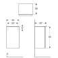 Geberit Smyle Square - Meuble latéral, charnières à gauche, blanc brillant 500.360.00.1