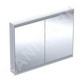 Geberit ONE - Armoire miroir avec éclairage LED, 1200x900x150 mm, 2 portes, encastrée, blanc 505.805.00.2
