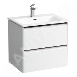 Laufen Palace - Meuble avec lavabo, 53x58x44 cm, 2 tiroirs, blanc mat H8617022601041