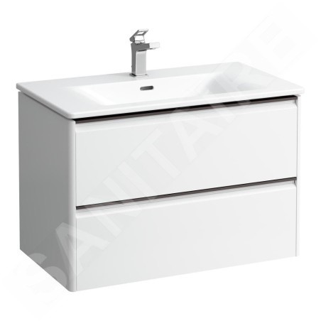 Laufen Palace - Meuble avec lavabo, 53x78x44 cm, 2 tiroirs, blanc mat H8617052601041