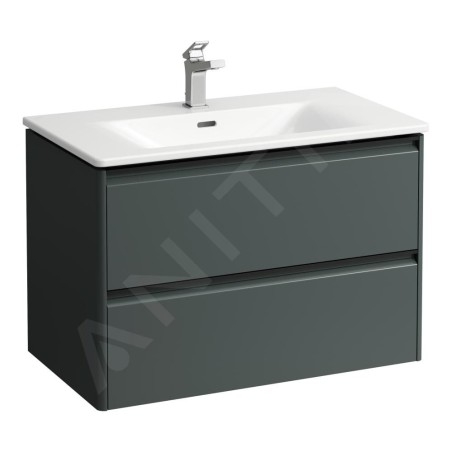 Laufen Palace - Meuble avec lavabo, 53x78x44 cm, 2 tiroirs, gris H8617052661041