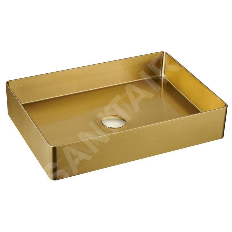 Sapho Aurum - Vasque à poser, 500x350 mm, sans trop-plein, or mat AU203 Sapho Aurum - Vasque à poser, 500x350 mm, sans trop-plein, or mat AU203