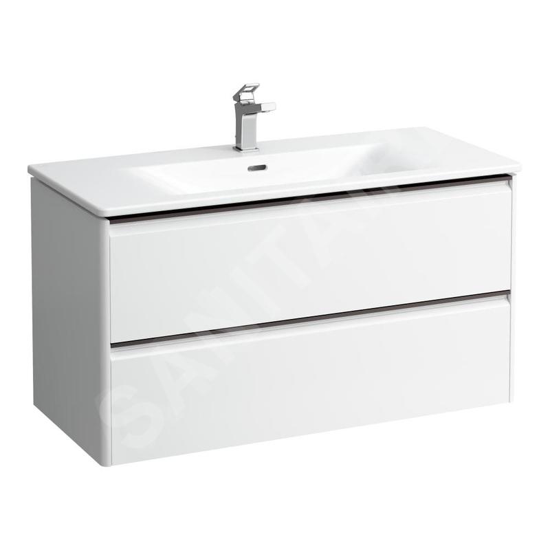 Laufen Palace - Meuble avec lavabo, 53x98x44 cm, 2 tiroirs, blanc mat H8617072601041 Laufen Palace - Meuble avec lavabo, 53x98x44 cm, 2 tiroirs, blanc mat H8617072601041