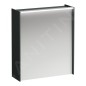 Laufen Lani - Armoire miroir avec éclairage LED, 71x62x21 cm, 1 portes, charnières à gauche, gris H4037311122661