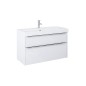 Jika Pure - Meuble avec lavabo, 100x54x42 cm, 2 tiroirs, blanc brillant H40B2364025002 Jika Pure - Meuble avec lavabo, 100x54x42 cm, 2 tiroirs, blanc brillant H40B2364025002