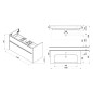 Jika Pure - Meuble avec lavabo, 100x54x42 cm, 2 tiroirs, blanc brillant H40B2364025002 Jika Pure - Meuble avec lavabo, 100x54x42 cm, 2 tiroirs, blanc brillant H40B2364025002