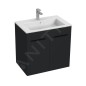 Jika Cube - Meuble avec lavabo 65x43x61 cm, anthracite mat H4536011763521 Jika Cube - Meuble avec lavabo 65x43x61 cm, anthracite mat H4536011763521