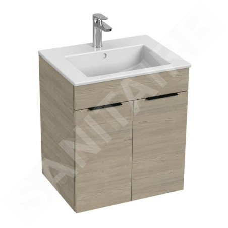 Jika Cube - Meuble avec lavabo 55x43x61 cm, frêne H4536111765141