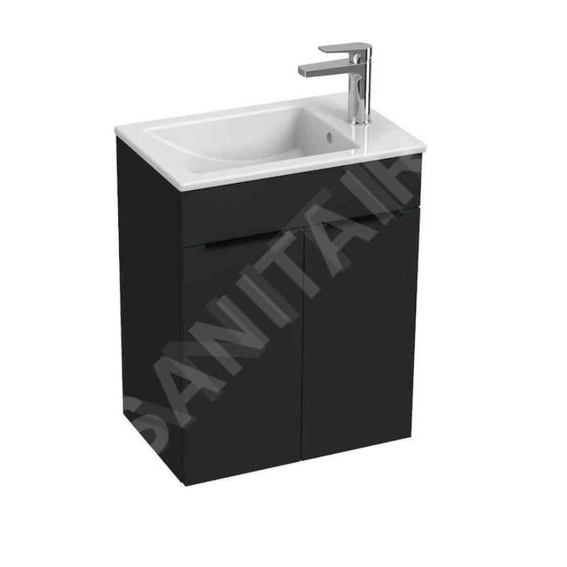 Jika Cube - Meuble avec lavabo 51x34x61 cm, anthracite mat H4536411763521 Jika Cube - Meuble avec lavabo 51x34x61 cm, anthracite mat H4536411763521