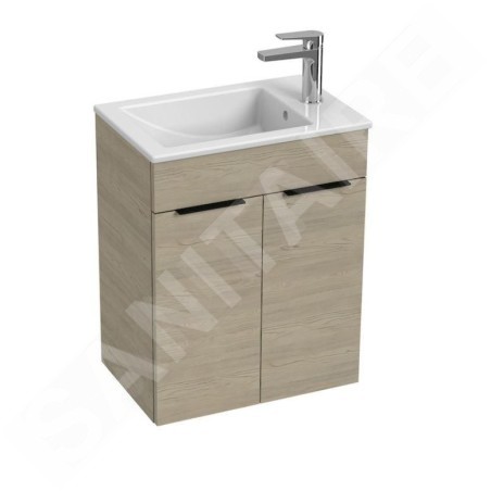 Jika Cube - Meuble avec lavabo 51x34x61 cm, frêne H4536411765141