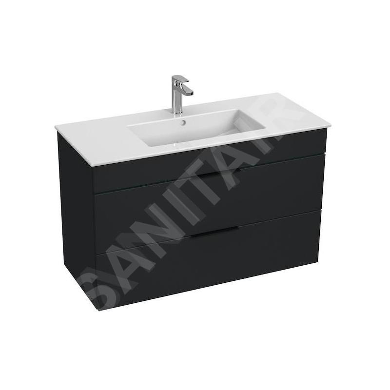 Jika Cube - Meuble avec lavabo 100x43x61 cm, anthracite mat H4536521763521 Jika Cube - Meuble avec lavabo 100x43x61 cm, anthracite mat H4536521763521