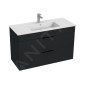 Jika Cube - Meuble avec lavabo 100x43x61 cm, anthracite mat H4536521763521 Jika Cube - Meuble avec lavabo 100x43x61 cm, anthracite mat H4536521763521
