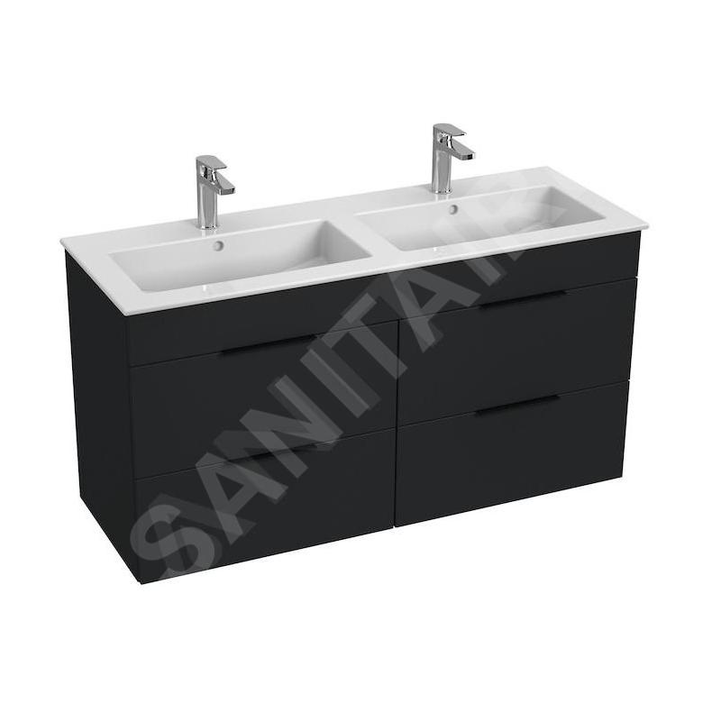 Jika Cube - Meuble avec double-lavabo 118x43x61 cm, anthracite mat H4536621763521 Jika Cube - Meuble avec double-lavabo 118x43x61 cm, anthracite mat H4536621763521