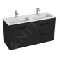 Jika Cube - Meuble avec double-lavabo 118x43x61 cm, anthracite mat H4536621763521 Jika Cube - Meuble avec double-lavabo 118x43x61 cm, anthracite mat H4536621763521