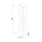Jika Cube - Armoire haute, 170x32x25 cm, 1 porte L/P, anthracite mat H4537211763521