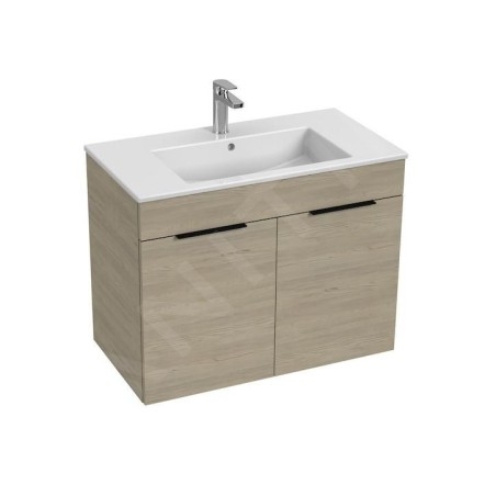 Jika Cube - Meuble avec lavabo 80x43x61 cm, frêne H4537521765141