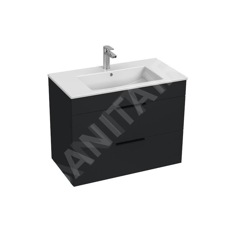Jika Cube - Meuble avec lavabo 80x43x61 cm, anthracite mat H4537621763521 Jika Cube - Meuble avec lavabo 80x43x61 cm, anthracite mat H4537621763521