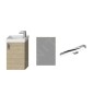 Jika Petit - Set meuble avec lave-mains, miroir et éclairage, frêne H45J5141755141 Jika Petit - Set meuble avec lave-mains, miroir et éclairage, frêne H45J5141755141
