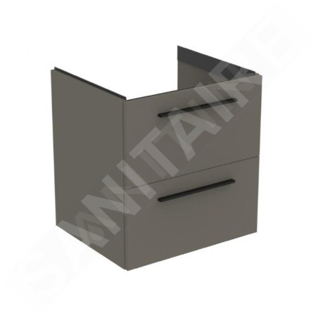 Ideal Standard i.Life B - Meuble vasque 60x63x51 cm, 2 tiroirs, quartz gris mat T5270NG