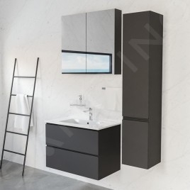 kielle Oudee - Armoire haute suspendue, 157x30x32 cm, noir mat 50202014