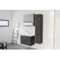 kielle Oudee - Armoire haute suspendue, 157x30x32 cm, noir mat 50202014