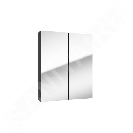 kielle Vega - Meuble avec miroir, 60x73x15 cm, noir mat 50118604