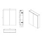 kielle Vega - Meuble avec miroir, 60x73x15 cm, noir mat 50118604 kielle Vega - Meuble avec miroir, 60x73x15 cm, noir mat 50118604