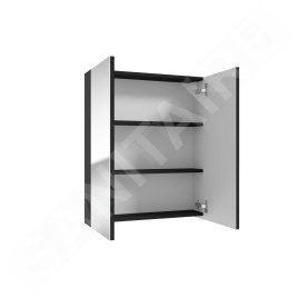 kielle Vega - Meuble avec miroir, 60x73x15 cm, noir mat 50118604
