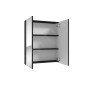kielle Vega - Meuble avec miroir, 60x73x15 cm, noir mat 50118604 kielle Vega - Meuble avec miroir, 60x73x15 cm, noir mat 50118604