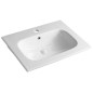 Sapho Sanovit Piedra - Lavabo pour meuble 61x47 cm, avec trop-plein, trou pour robinetterie, blanc 43061 Sapho Sanovit Piedra - Lavabo pour meuble 61x47 cm, avec trop-plein, trou pour robinetterie, blanc 43061