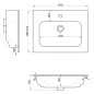 Sapho Sanovit Piedra - Lavabo pour meuble 61x47 cm, avec trop-plein, trou pour robinetterie, blanc 43061 Sapho Sanovit Piedra - Lavabo pour meuble 61x47 cm, avec trop-plein, trou pour robinetterie, blanc 43061