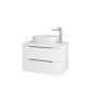 kielle Idolio - Meuble comprenant un plateau pour vasque 80x54x50 cm, avec découpe, blanc brillant 50024800 kielle Idolio - Meuble comprenant un plateau pour vasque 80x54x50 cm, avec découpe, blanc brillant 50024800