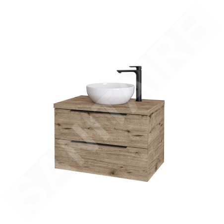 kielle Idolio - Meuble comprenant un plateau pour vasque 80x54x50 cm, avec découpe, hercule 50024803