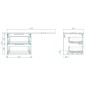 kielle Idolio - Meuble 60x50x50 cm, comprenant console et plateau 120 cm pour vasque, avec découpe, blanc brillant 50024S120