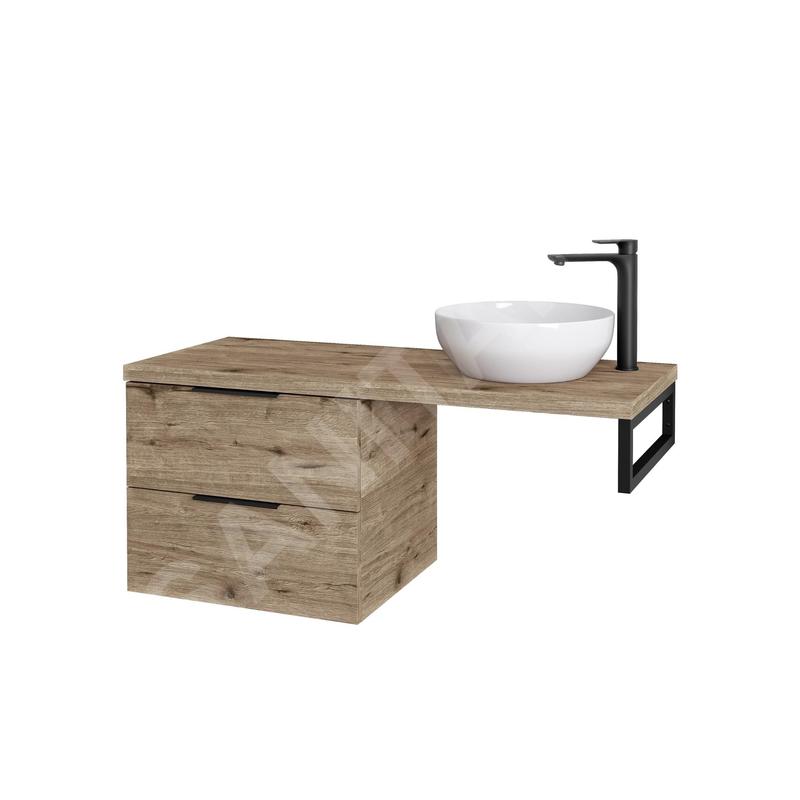 kielle Idolio - Meuble 60x50x50 cm, comprenant console et plateau 120 cm pour vasque, avec découpe, hercule 50024S123 kielle Idolio - Meuble 60x50x50 cm, comprenant console et plateau 120 cm pour vasque, avec découpe, hercule 50024S123