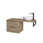 kielle Idolio - Meuble 60x50x50 cm, comprenant console et plateau 120 cm pour vasque, avec découpe, hercule 50024S123 kielle Idolio - Meuble 60x50x50 cm, comprenant console et plateau 120 cm pour vasque, avec découpe, hercule 50024S123
