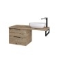 kielle Idolio - Meuble 60x50x50 cm, comprenant console et plateau 120 cm pour vasque, avec découpe, hercule 50024S123 kielle Idolio - Meuble 60x50x50 cm, comprenant console et plateau 120 cm pour vasque, avec découpe, hercule 50024S123