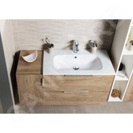 Sapho Sanovit Piedra - Lavabo pour meuble 81x47 cm, avec trop-plein, trou pour robinetterie, blanc 43081