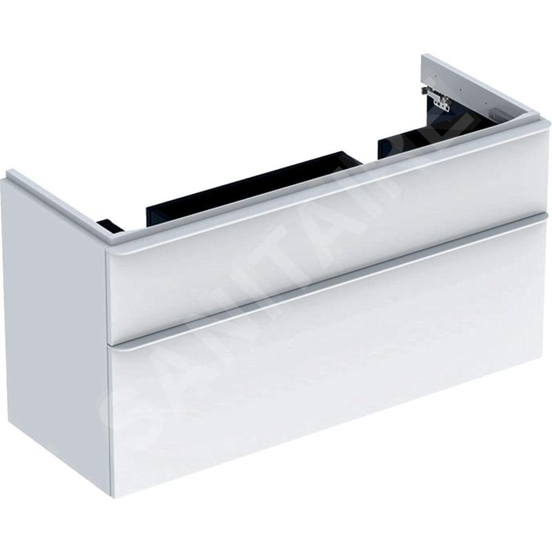 Geberit Smyle Square - Meuble pour lavabo, 1184x470x617 mm, 2 tiroirs, blanc brillant / blanc mat 500.356.00.1 Geberit Smyle Square - Meuble pour lavabo, 1184x470x617 mm, 2 tiroirs, blanc brillant / blanc mat 500.356.00.1
