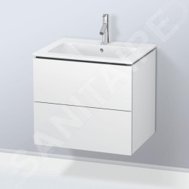 Duravit L-Cube - Meuble sous lavabo 550x620x481 mm, 2 tiroirs, blanc mat LC624001818