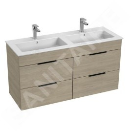 Jika Cube - Meuble avec double-lavabo 118x43x61 cm, frêne H4536621765141