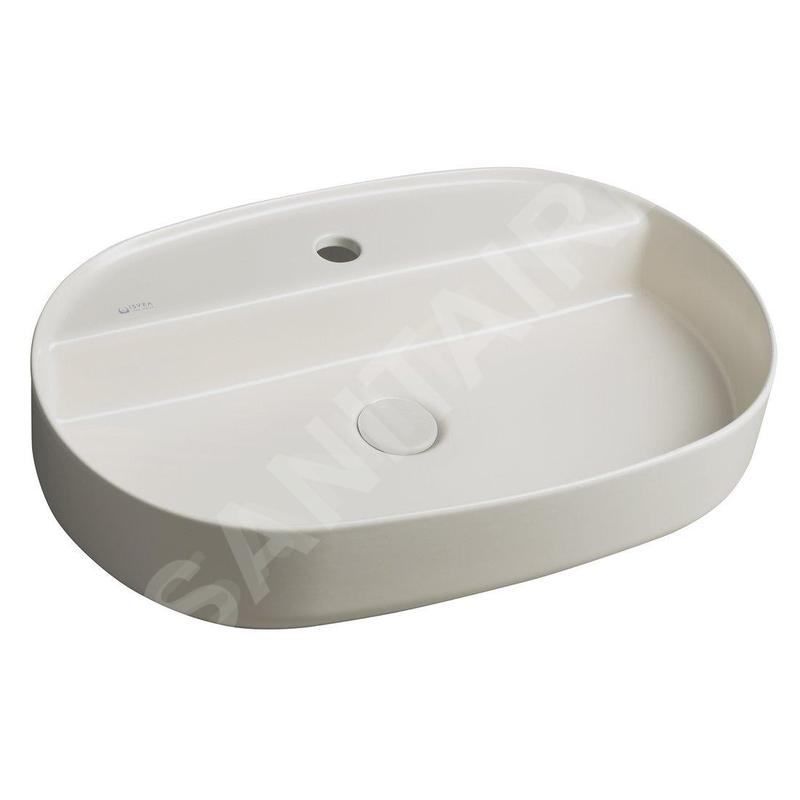 Sapho Isvea - Lavabo à poser 60x40 cm, trou pour robinet, ivoire 10NF65060-2K