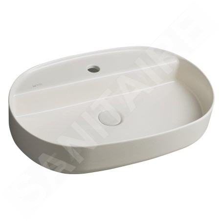 Sapho Isvea - Lavabo à poser 60x40 cm, trou pour robinet, ivoire 10NF65060-2K