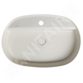 Sapho Isvea - Lavabo à poser 60x40 cm, trou pour robinet, ivoire 10NF65060-2K