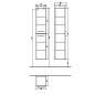 Villeroy & Boch Avento - Armoire, 350x1760x372 mm, 2 portes, Crystal White A89400B4