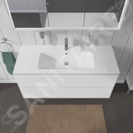 Duravit L-Cube - Meuble sous lavabo 550x1220x481 mm, 2 tiroirs, blanc brillant LC624302222