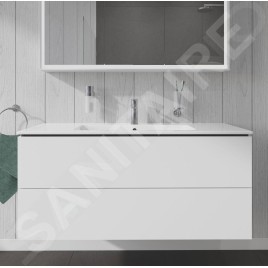 Duravit L-Cube - Meuble sous lavabo 550x1220x481 mm, 2 tiroirs, blanc brillant LC624302222