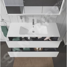 Duravit L-Cube - Meuble sous lavabo 550x1220x481 mm, 2 tiroirs, blanc brillant LC624302222